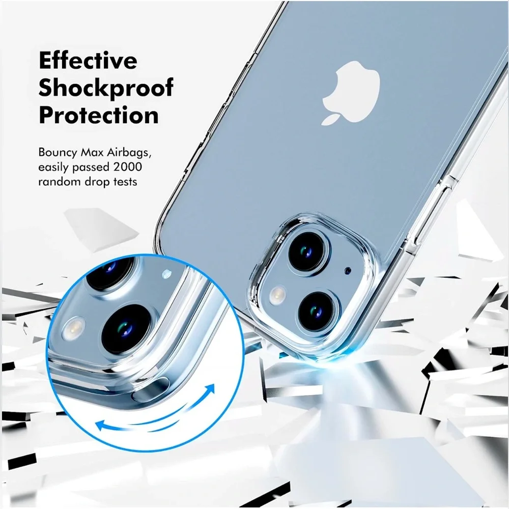 AASD [5 in 1 for IPhone 14 Plus Case Cover 6.7”, Screen Protector, Camera Lens